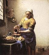 Jan Vermeer The Milkmaid oil painting artist